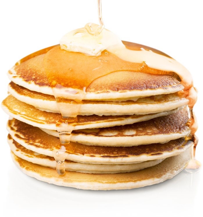 Stack of Small Pancakes in Syrup 